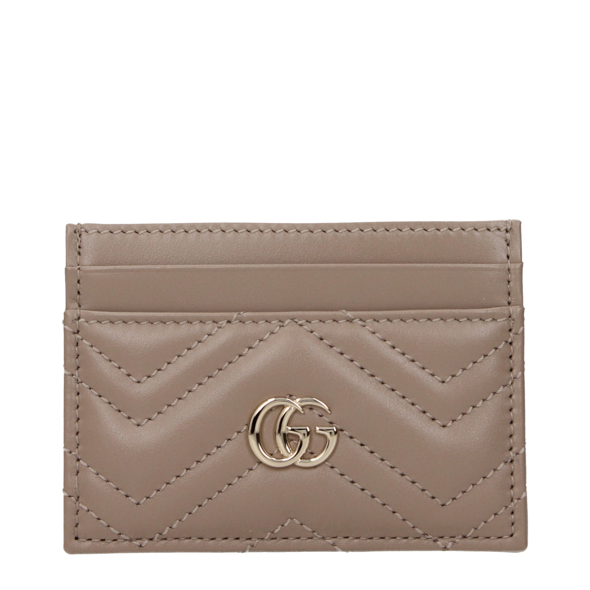 Gucci Document Holders Women Leather Gray/Turtledove