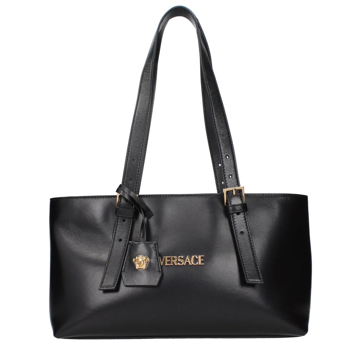 Versace Shoulder Bags Women Leather Black