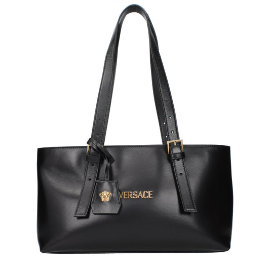 Versace Shoulder Bags Women Leather Black