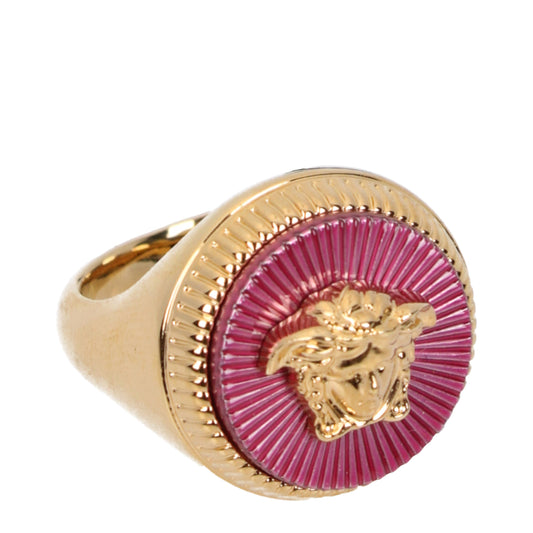 Versace Rings Women Metal Fuchsia/Gold