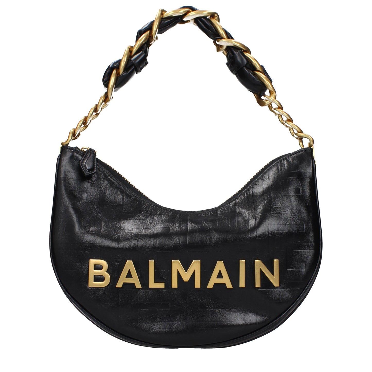 Balmain Shoulder Bags Women Leather Black
