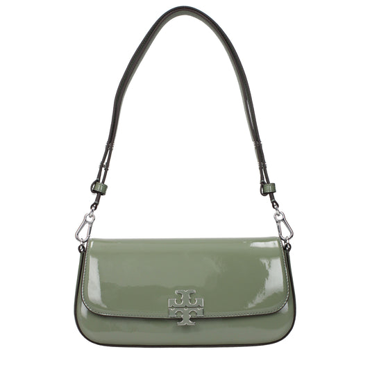 Tory Burch Shoulder Bags Women Patent Leather Green/Jade