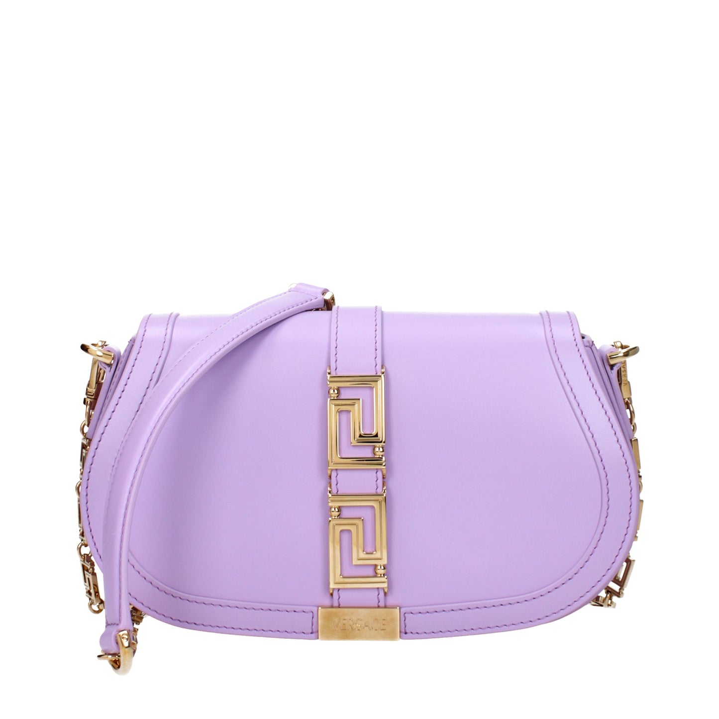 Versace Crossbody Bags Women Leather Violet/Light Violet