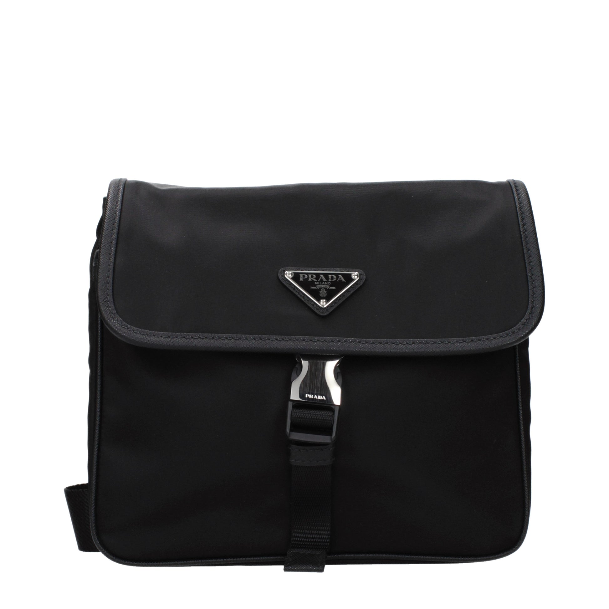Prada Crossbody Bags Men Fabric  Black
