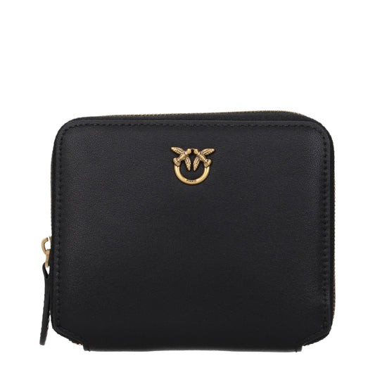 Pinko Wallets Women Leather Black