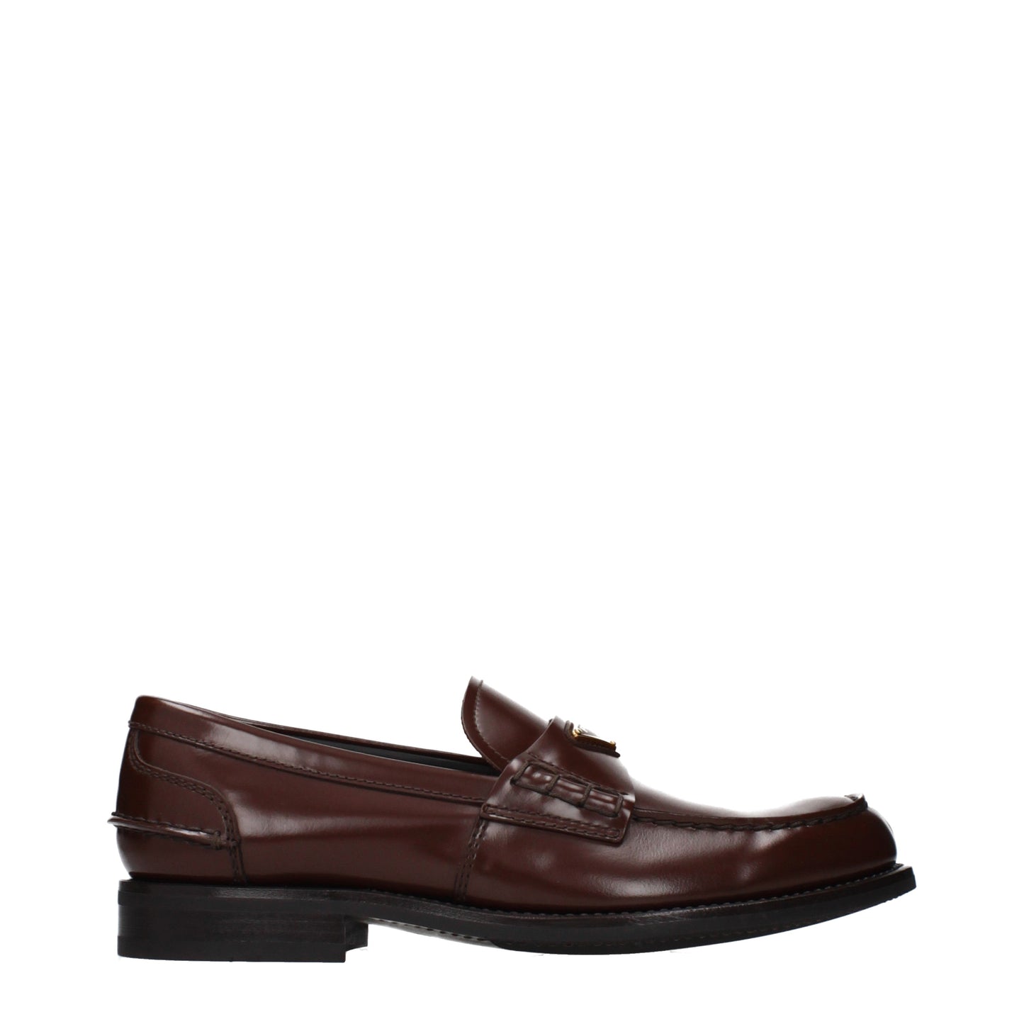 Prada Loafers Men Leather Brown/Burl