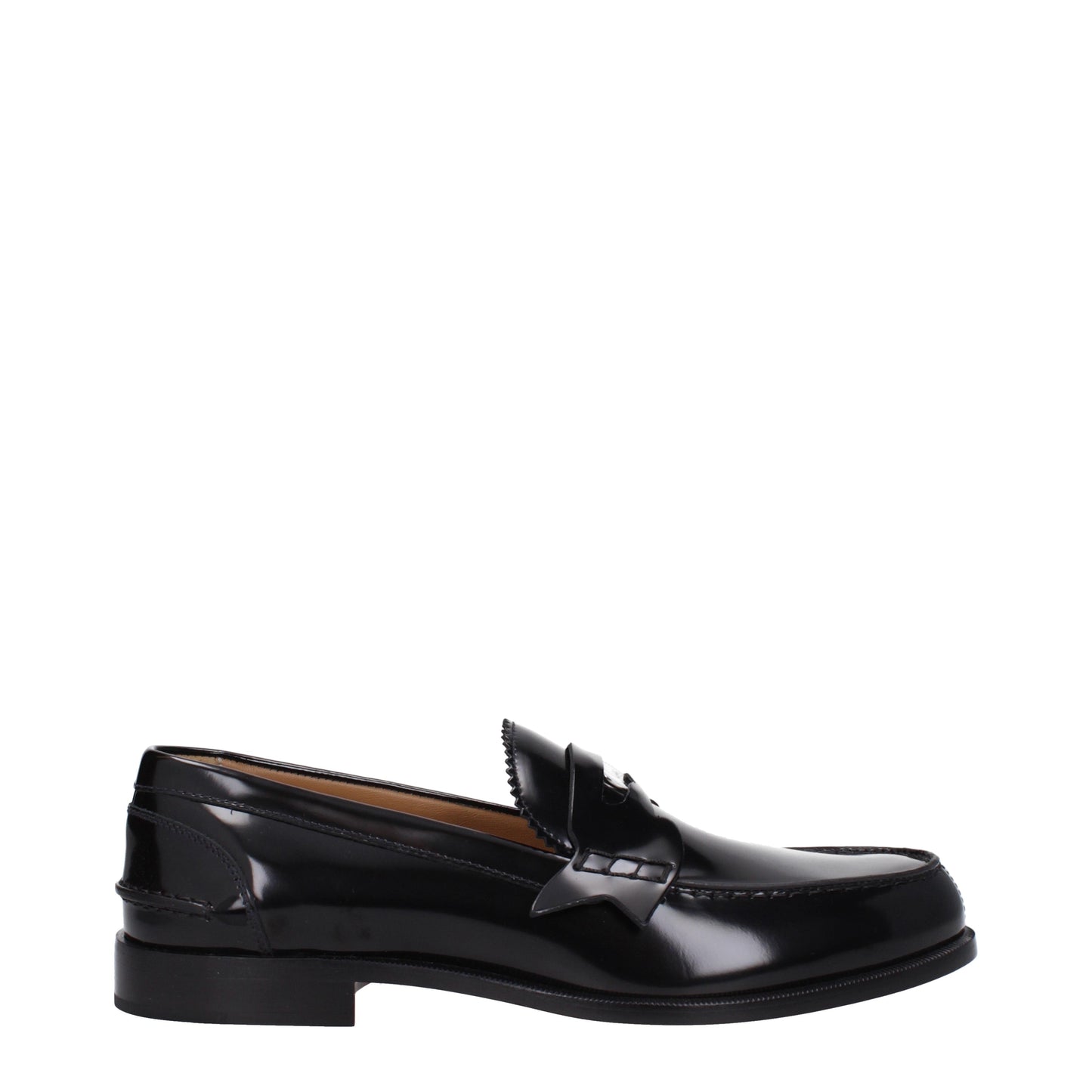 Louboutin Men's Loafers in Leather Black