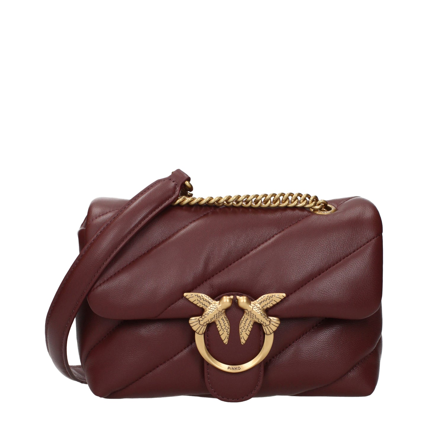 Pinko Shoulder Bags Women Leather Red/Burgundy