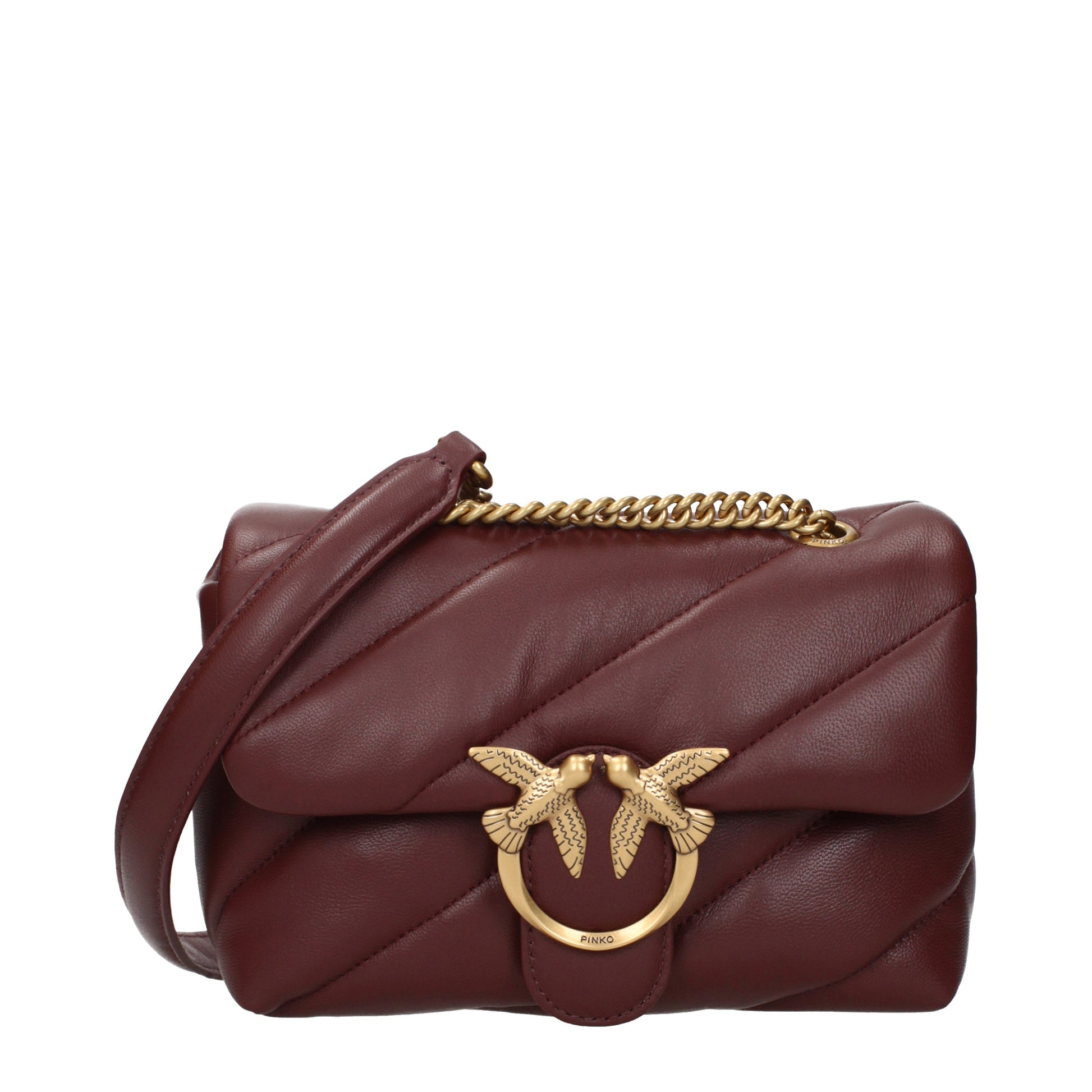 Pinko Shoulder Bags Women Leather Red/Burgundy