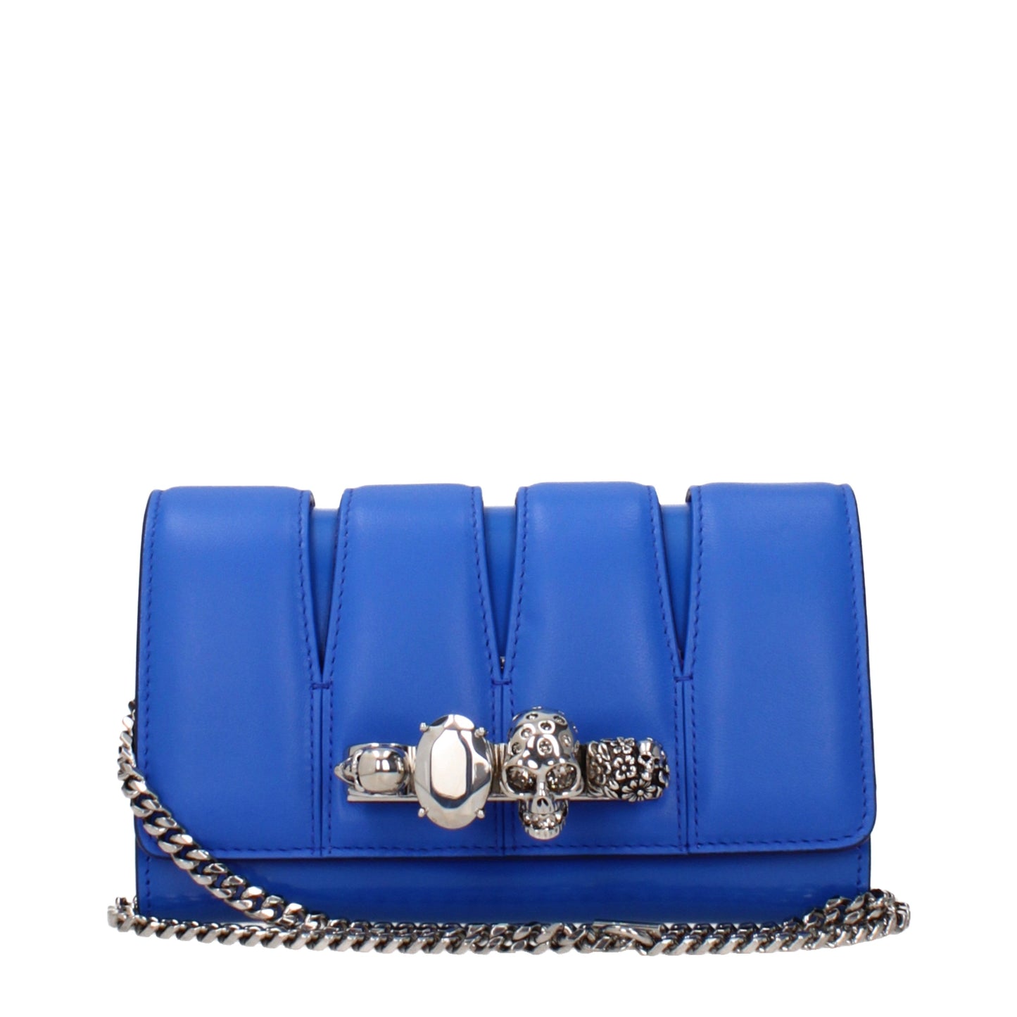 Alexander McQueen Clutches Women Leather Blue/Electric Blue