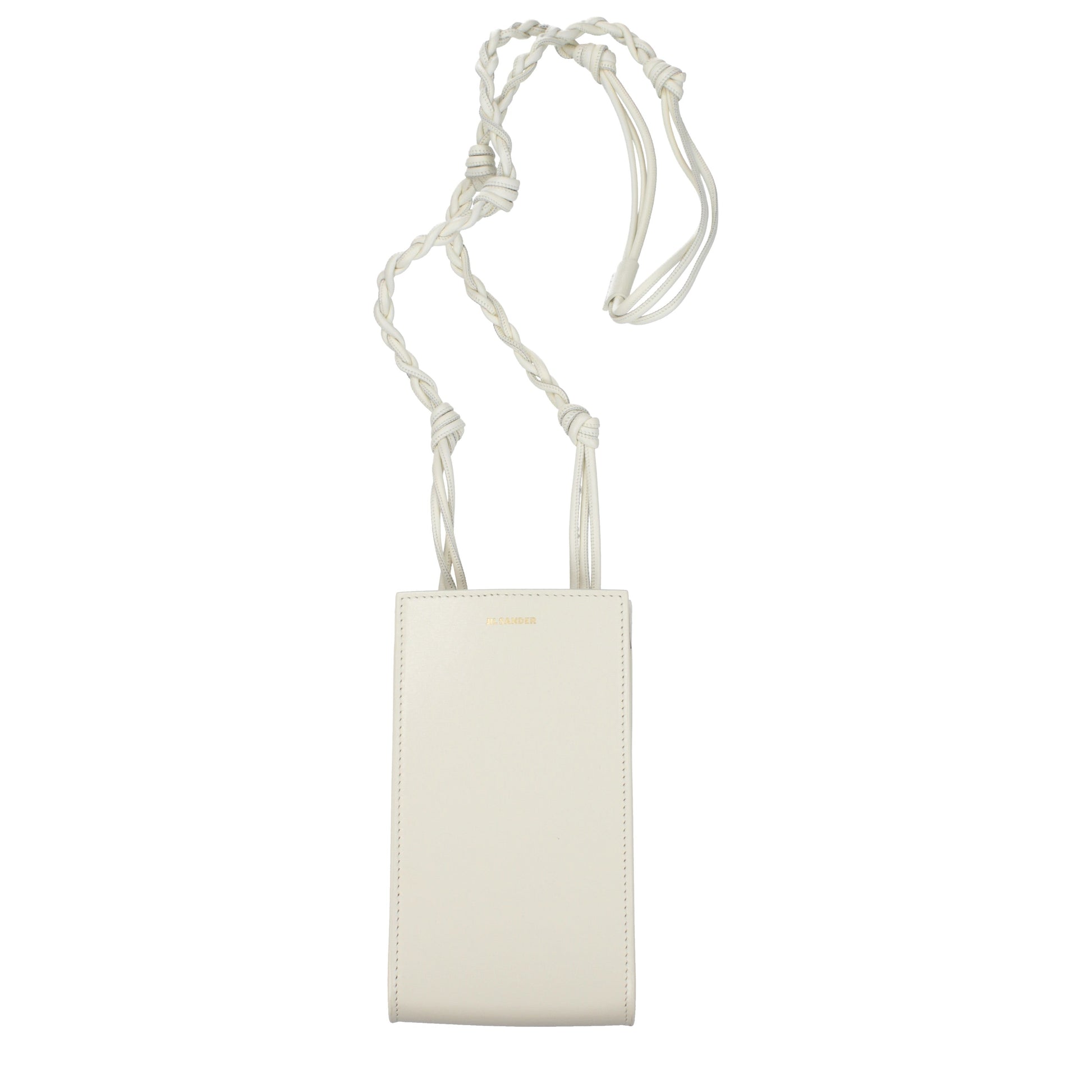 Jil Sander Smartphone holders Women Leather Beige/Eggshell
