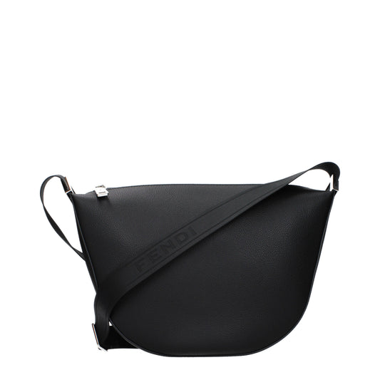 Fendi Crossbody Bags Men Leather Black