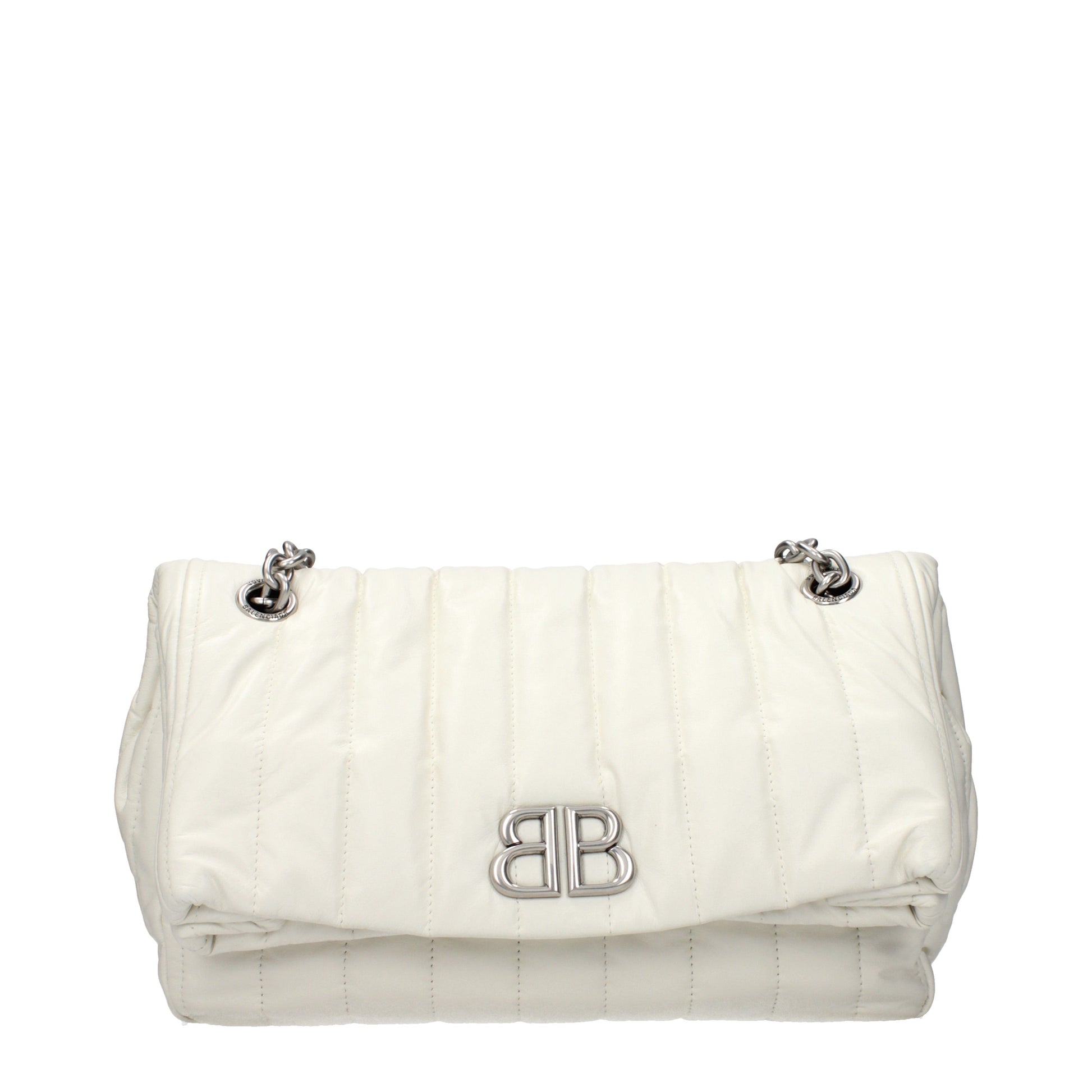 Balenciaga Shoulder Bags Women Leather White/Off White