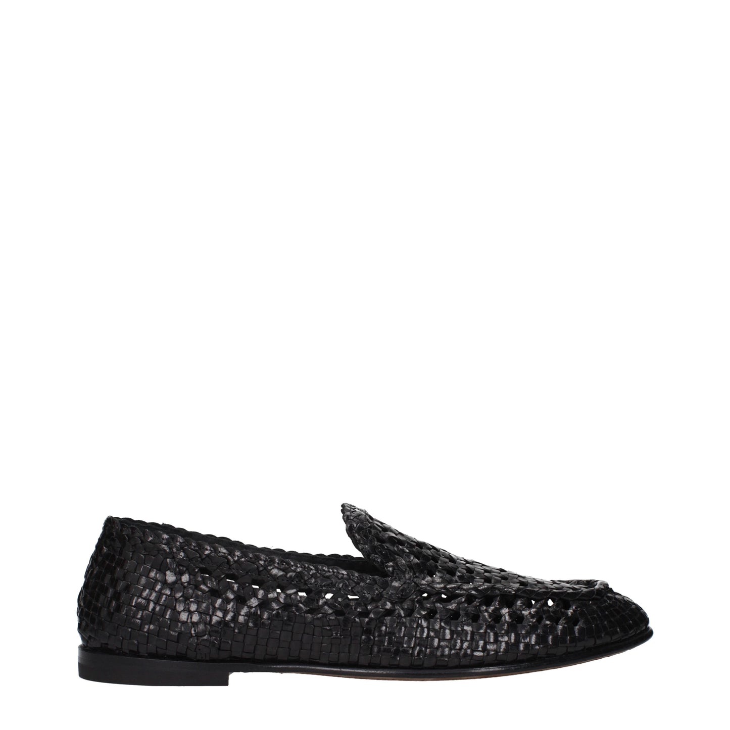 Dolce&Gabbana Slip on Men Leather Black