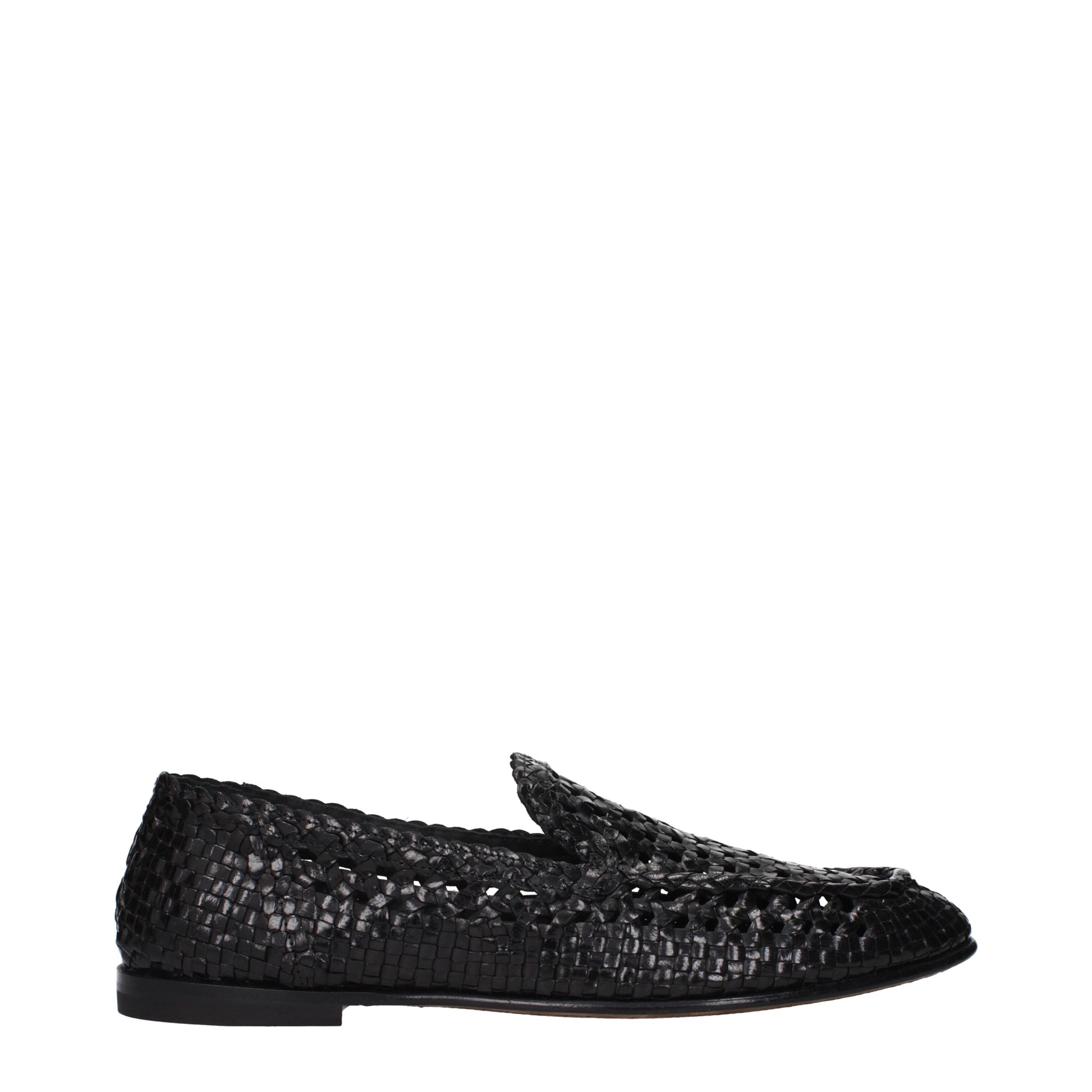 Dolce&Gabbana Slip on Men Leather Black