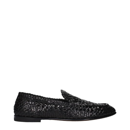 Dolce&Gabbana Slip on Men Leather Black