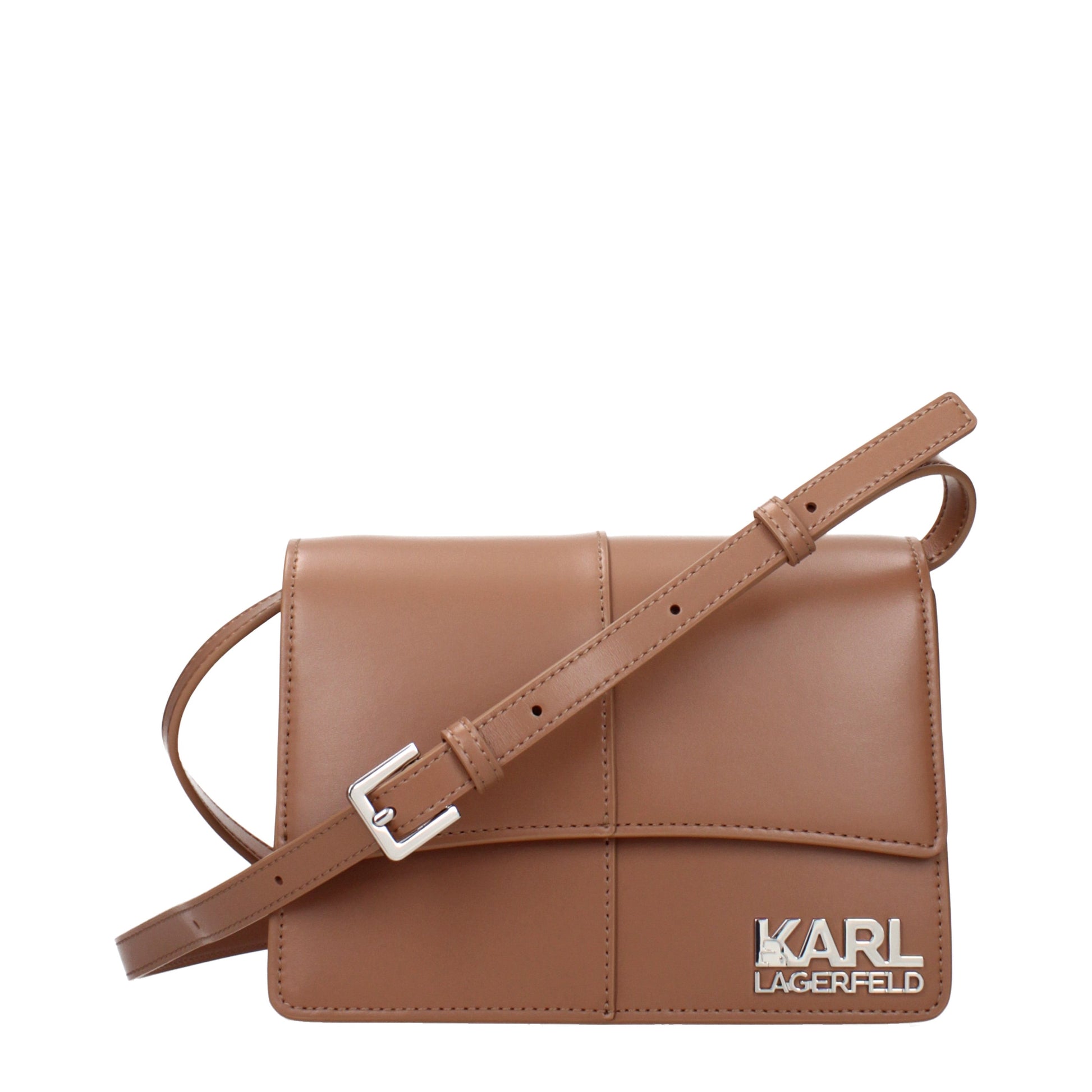 Karl Lagerfeld Crossbody Bags Women Polyurethane Brown/Land
