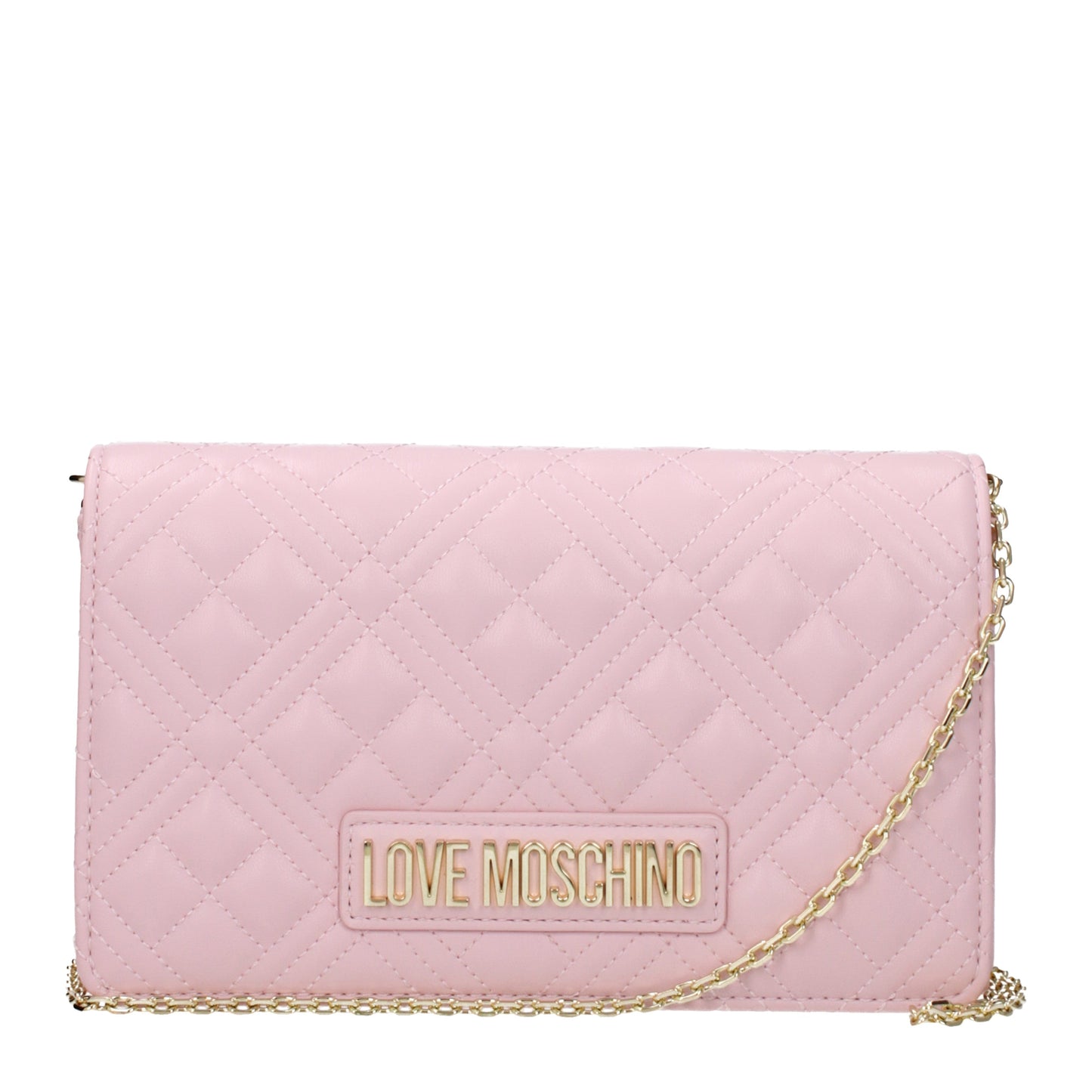 Love Moschino Clutches Women Polyurethane Pink/Powder Pink