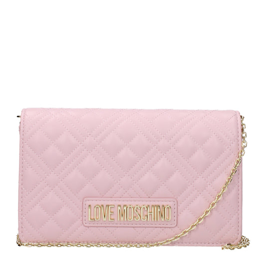 Love Moschino Clutches Women Polyurethane Pink/Powder Pink