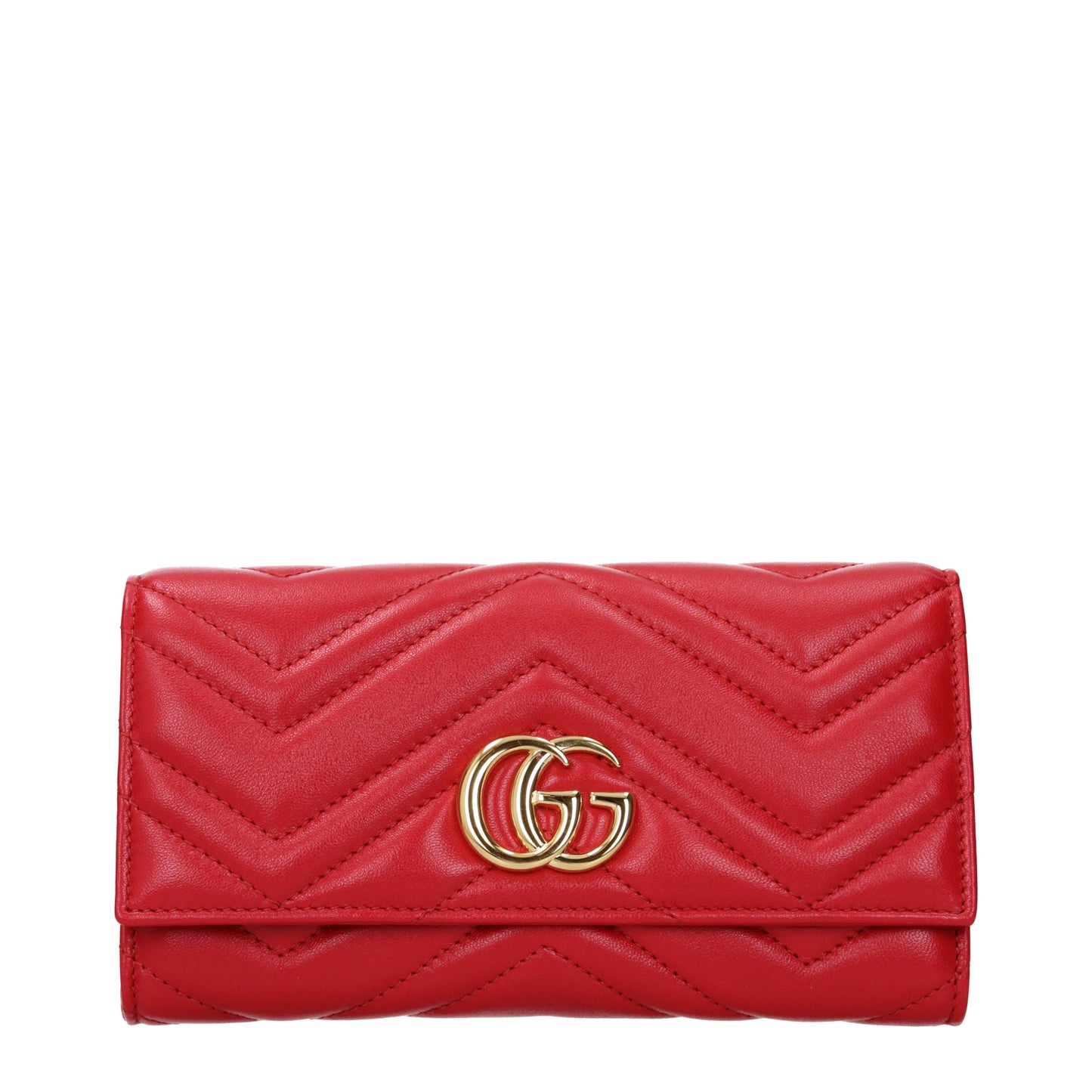 Gucci Wallets Women Leather Red