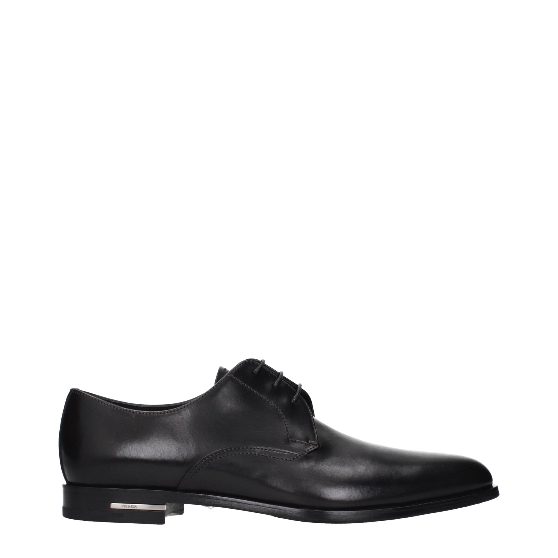 Prada Lace up and Monkstrap Men Leather Black
