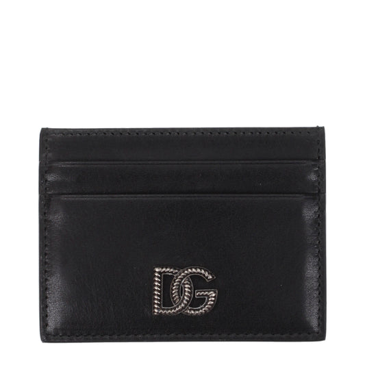 Dolce&Gabbana Document Holders Men Leather Black