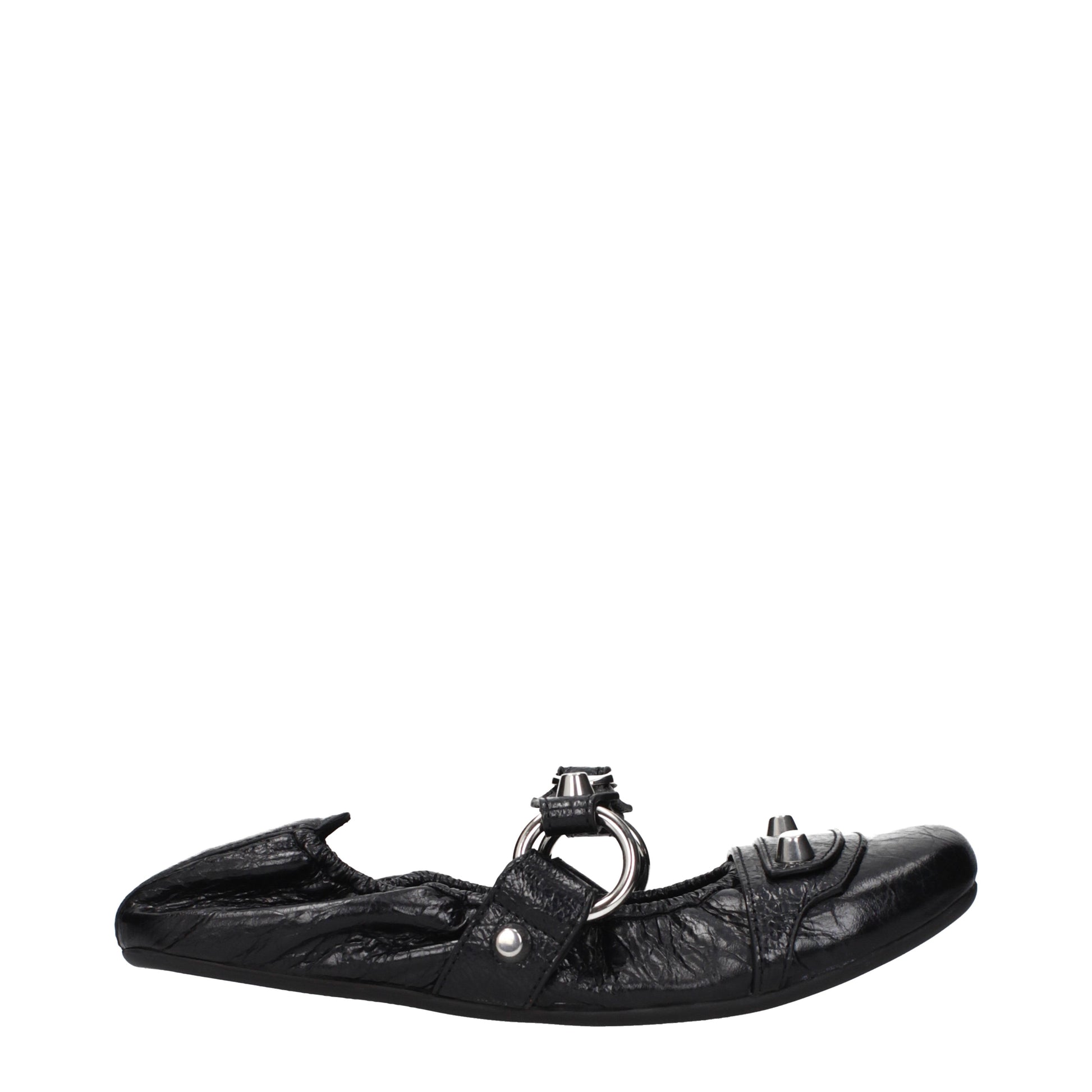 Balenciaga Ballet Flats Women Leather Black