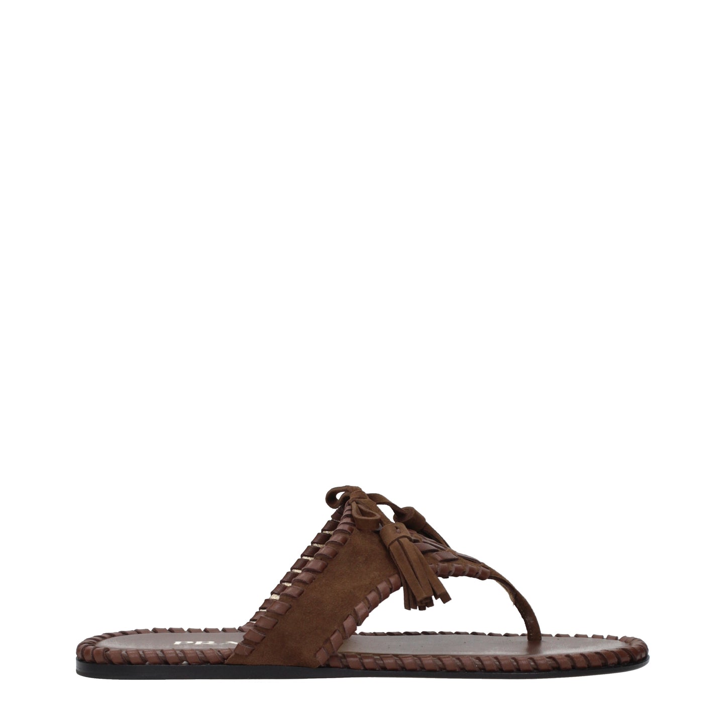 Prada Flip Flops Women Suede Brown/Cocoa