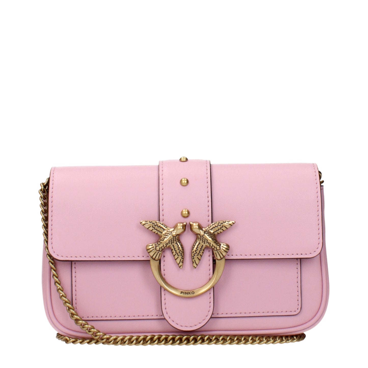 Pinko Crossbody Bags Women Leather Pink