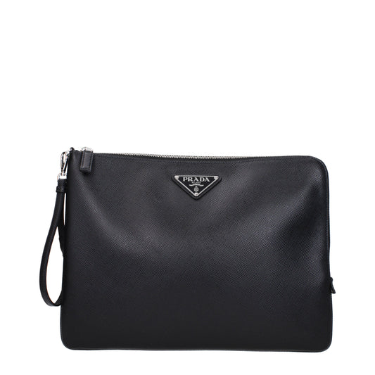 Prada Clutches Men Leather Black