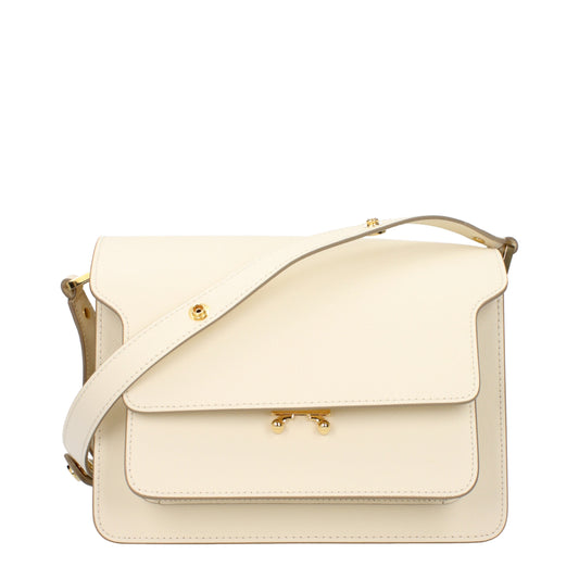 Marni Shoulder Bags Women Leather Beige/Talc