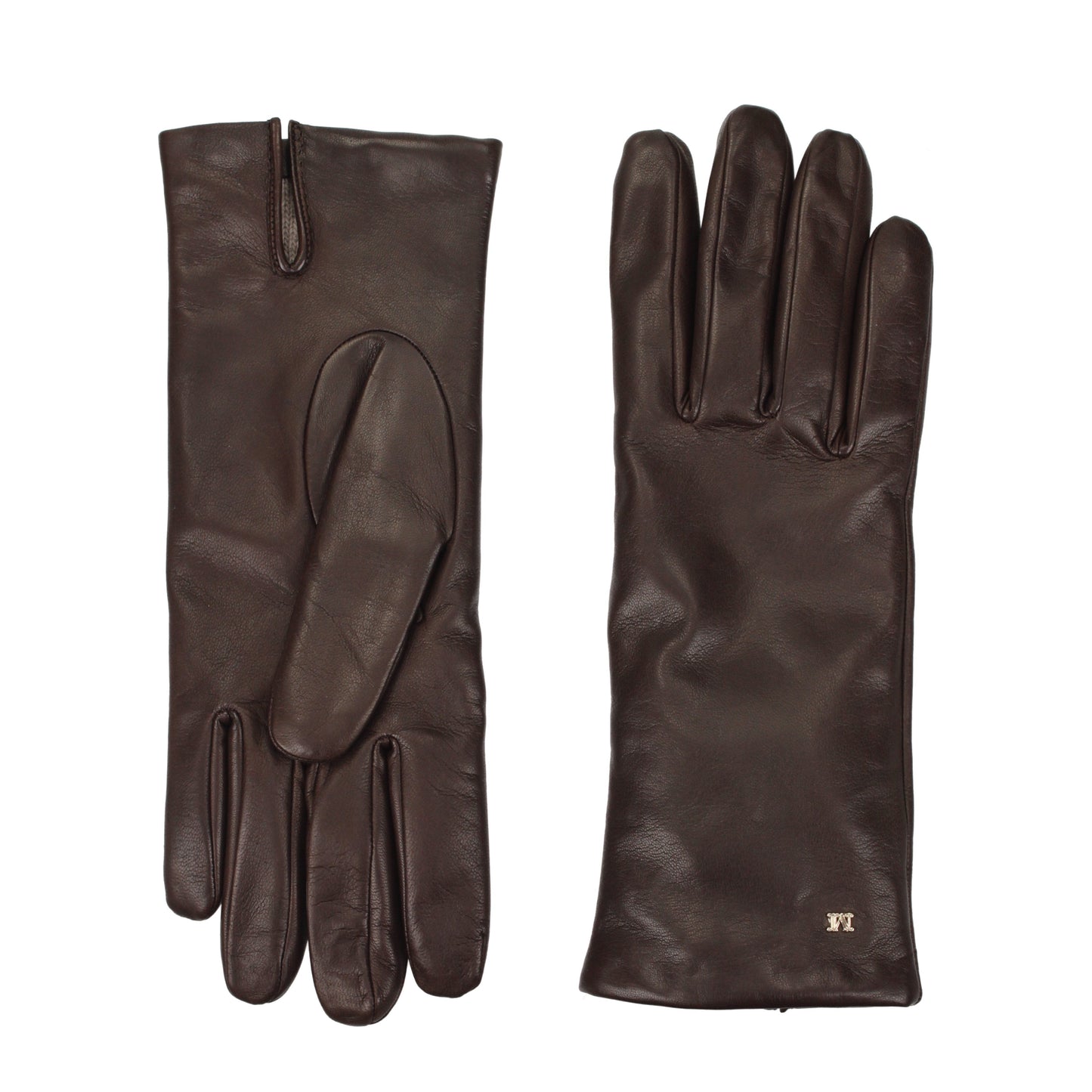 Max Mara Gloves Women Leather Brown
