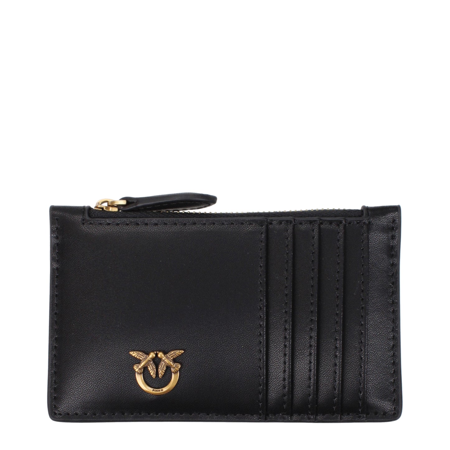 Pinko Coin Purses Women Leather Black