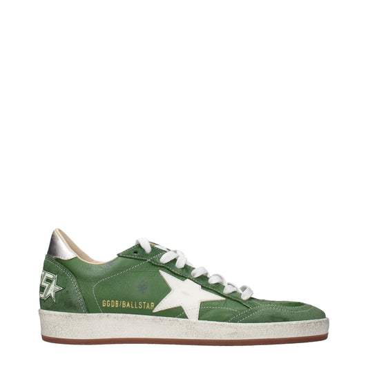 Golden Goose Sneakers Men Leather Green/Silver