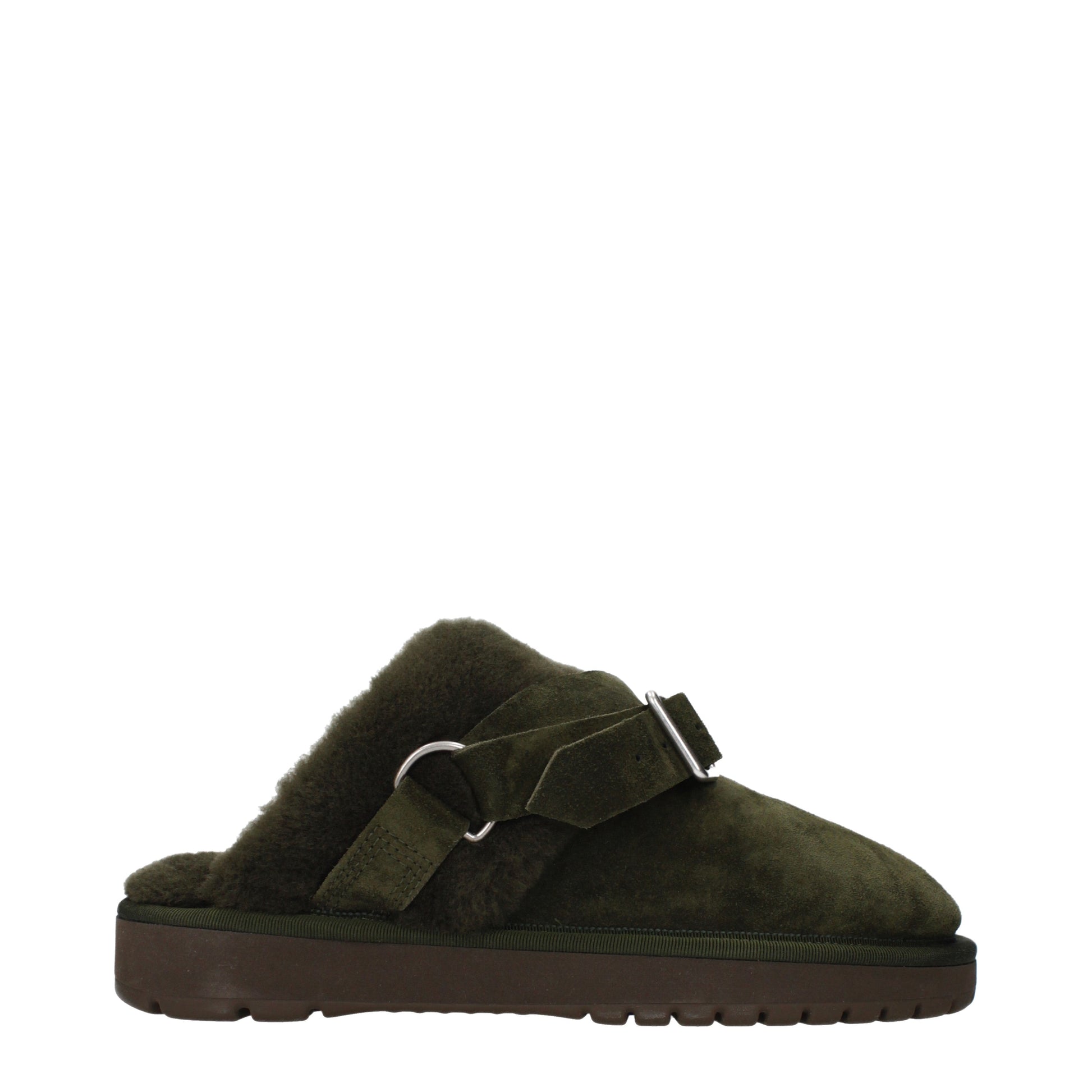 Burberry Slippers and Clogs Men Suede Green/Lake