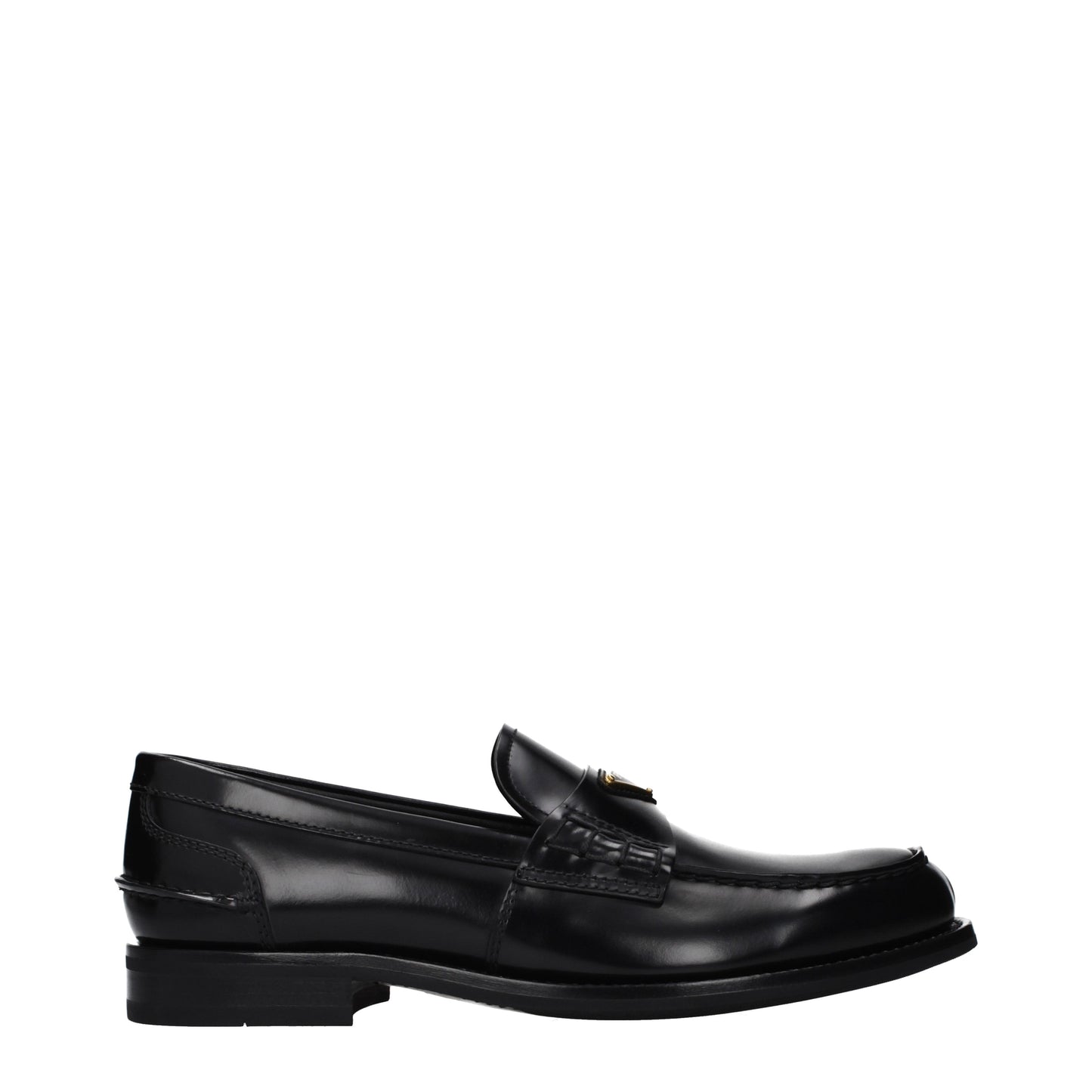 Prada Loafers Men Leather Black