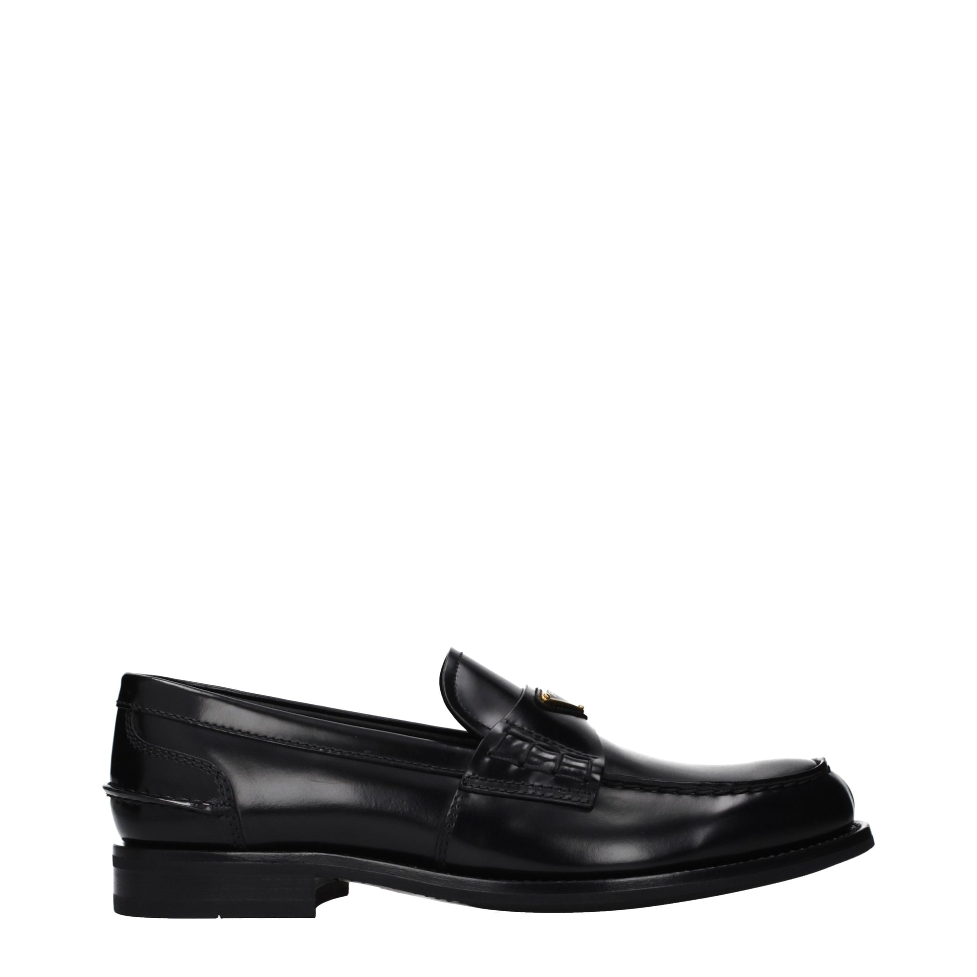 Prada Loafers Men Leather Black