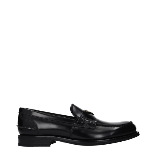 Prada Loafers Men Leather Black
