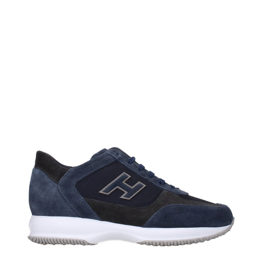 Hogan Sneakers Men Suede Blue/Dark Grey