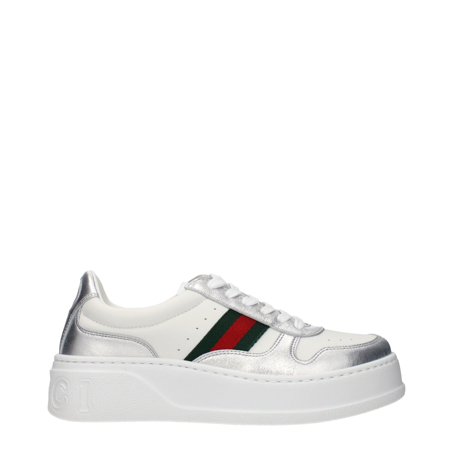 Gucci Sneakers Women Leather White/Silver