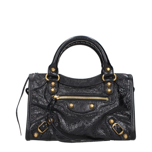 Balenciaga Handbags Women Leather Black