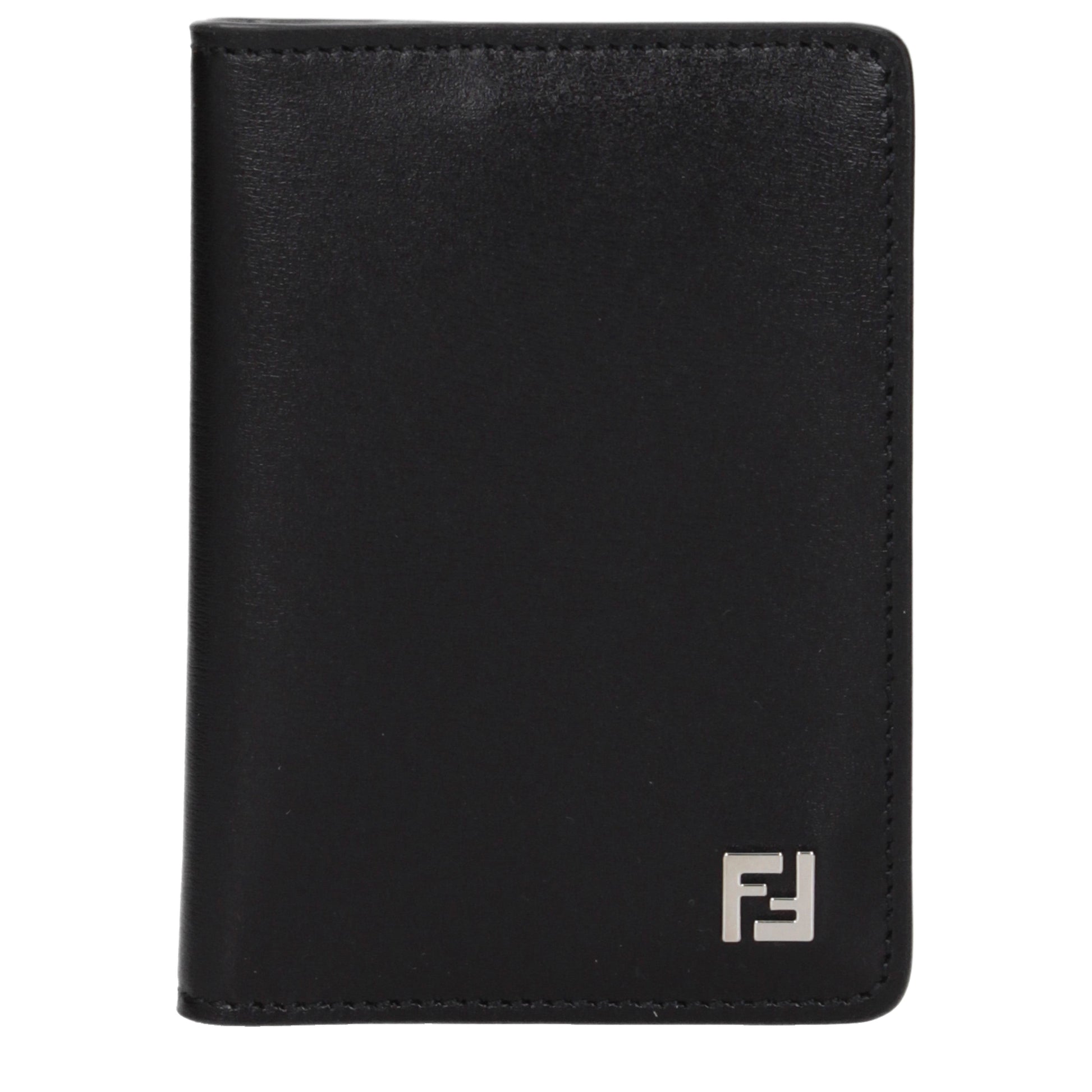 Fendi Document Holders Men Leather Black