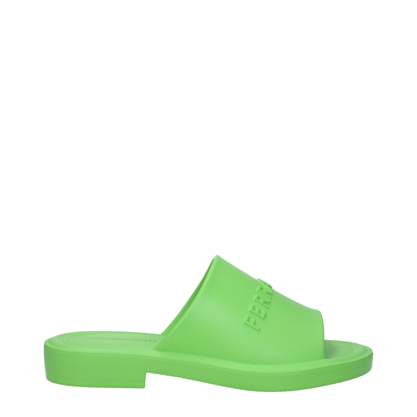 Salvatore Ferragamo Slippers and Clogs Men Rubber Green/Lime
