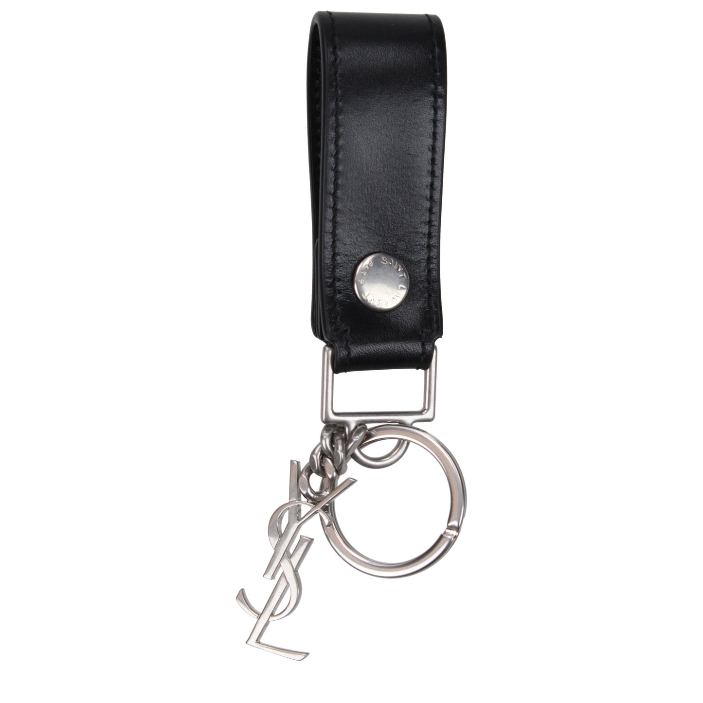 Saint Laurent Keychain Men Eco Leather Black