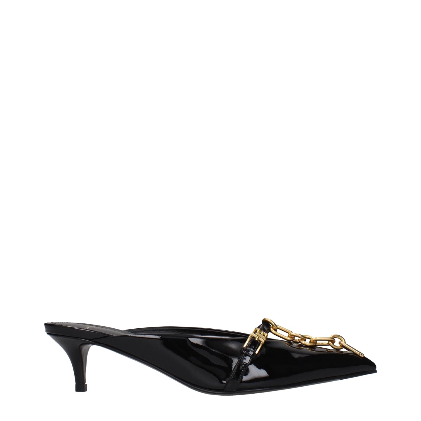 Balmain Sandals Women Patent Leather Black