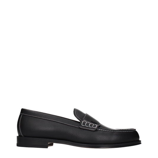 Christian Dior Loafers Men Leather Black