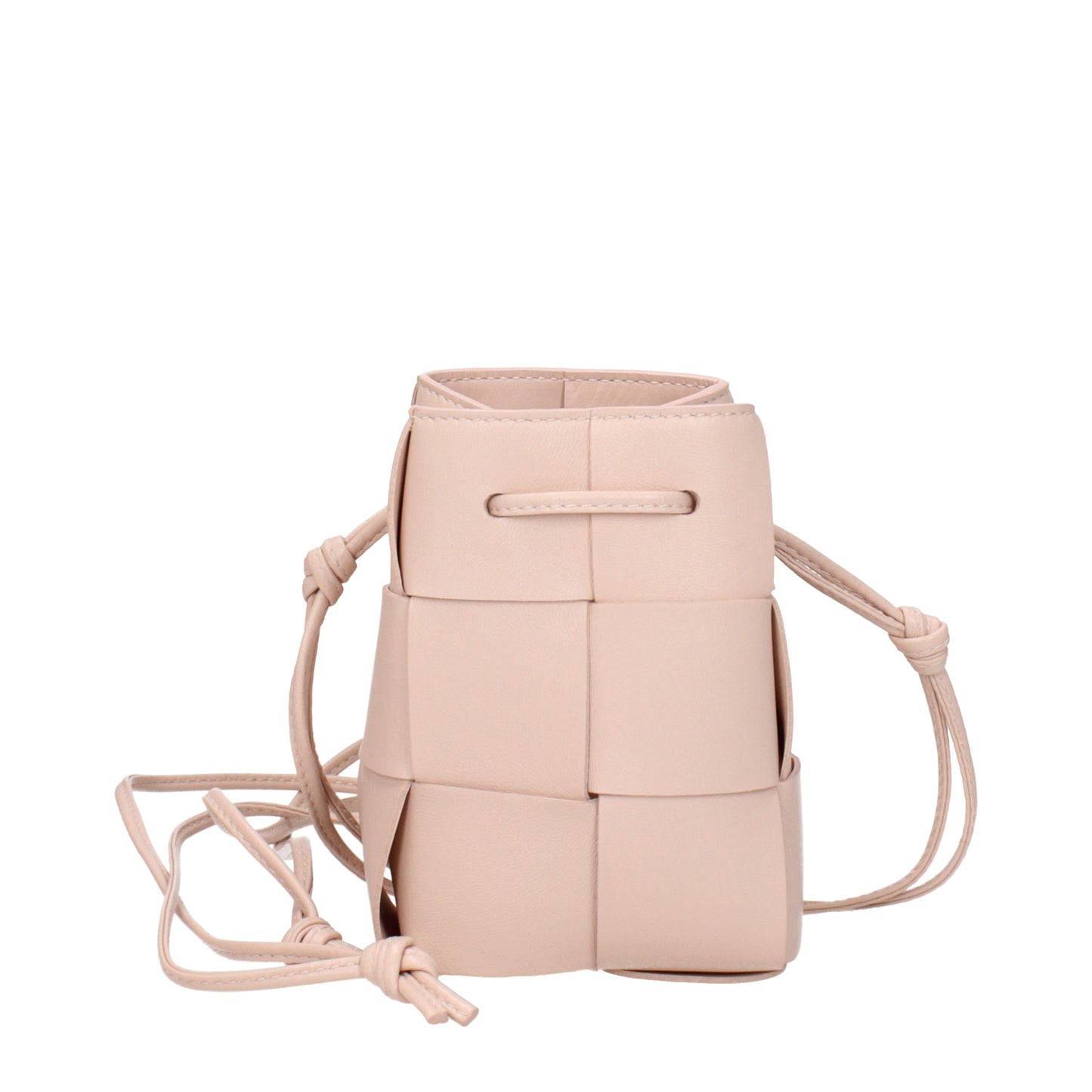 Bottega Veneta Crossbody Bags Women Leather Pink/Lotus