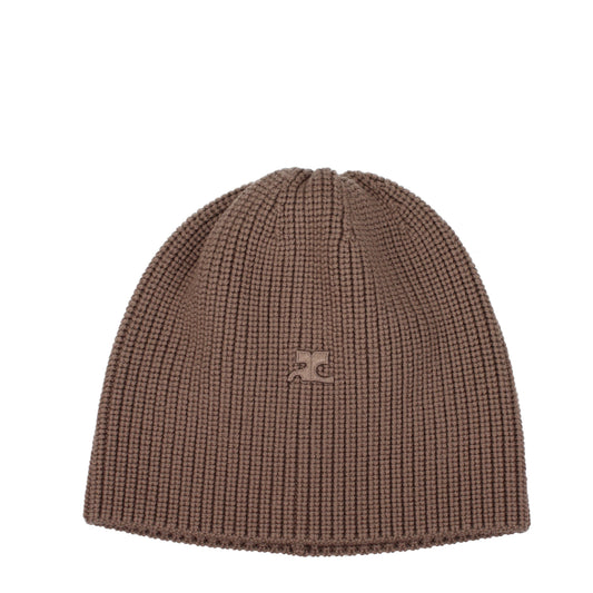 Courrèges Hats Women Merino Wool Brown