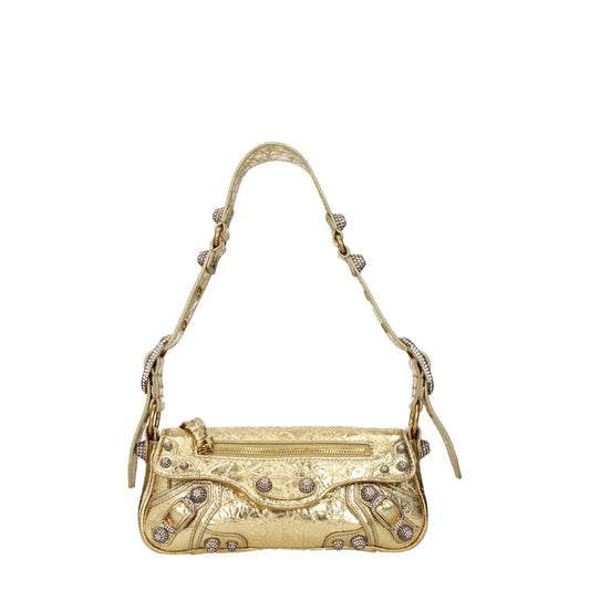 Balenciaga Shoulder Bags Women Leather Gold