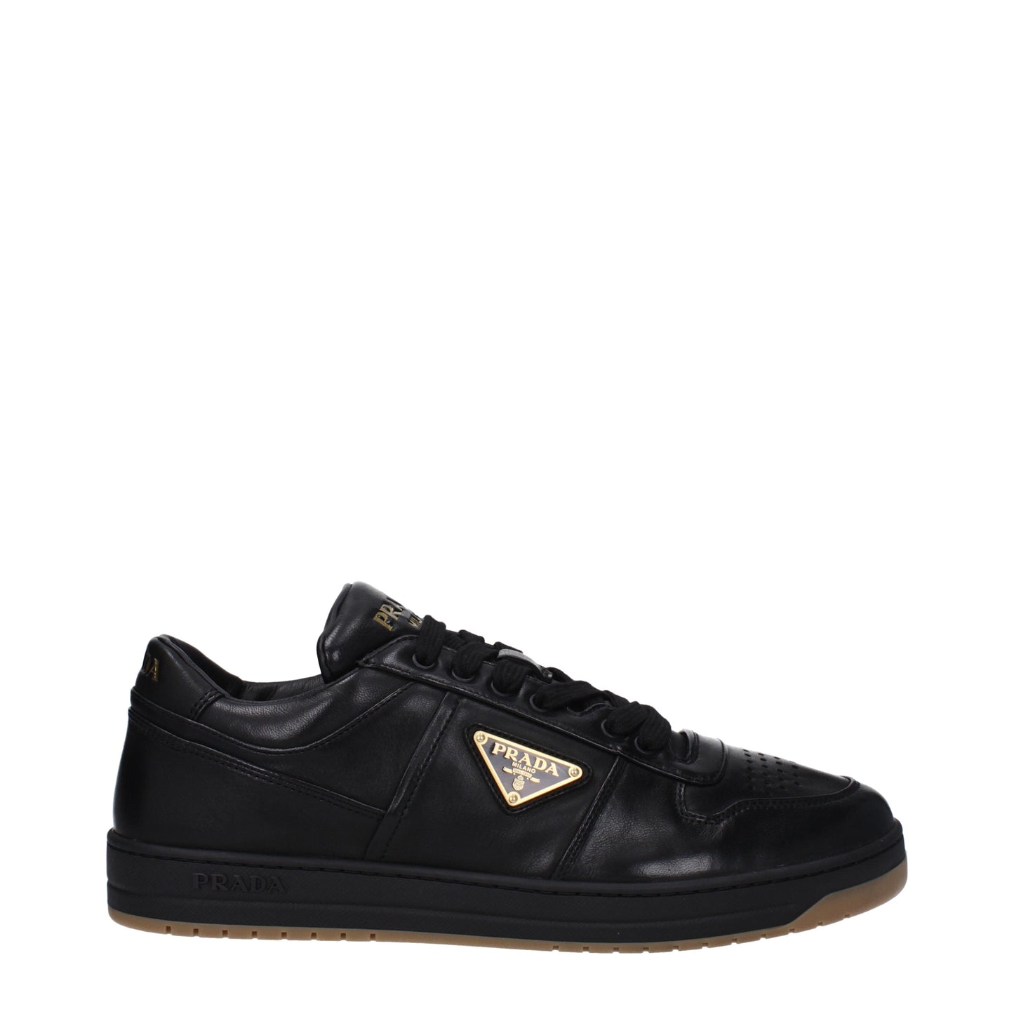 Prada Men's Sneakers in Leather Black